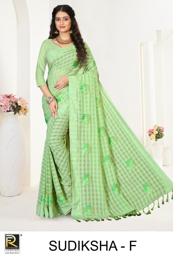 Ronisha Sudiksha Designer Wear Chiffon Saree Collection